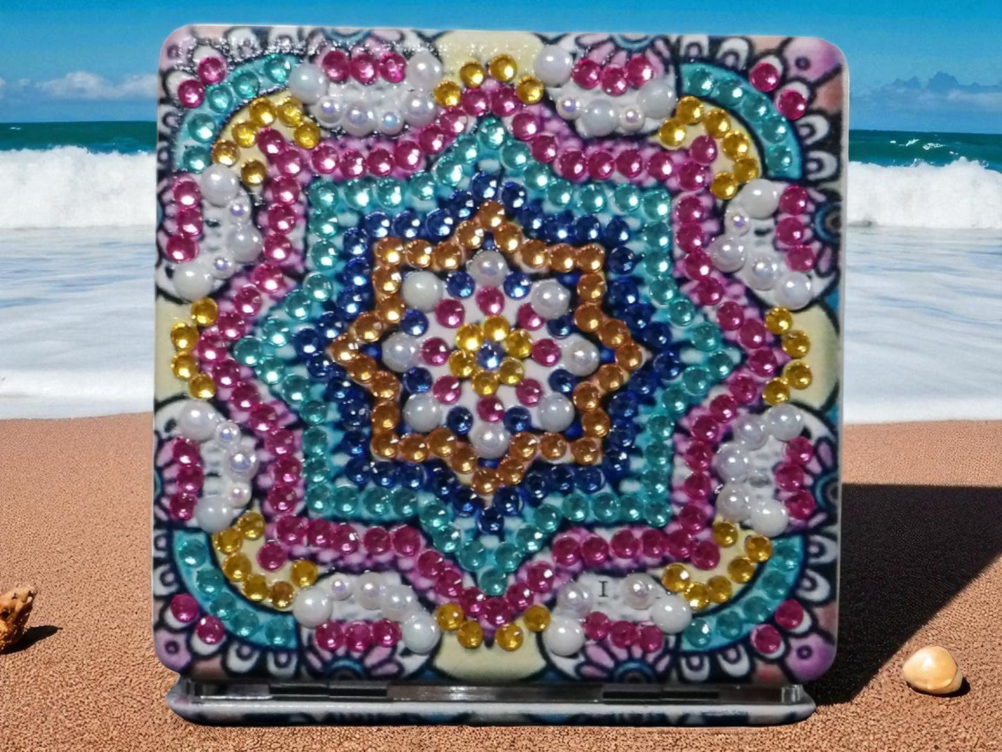 Pearl Square Pocket Mirror
