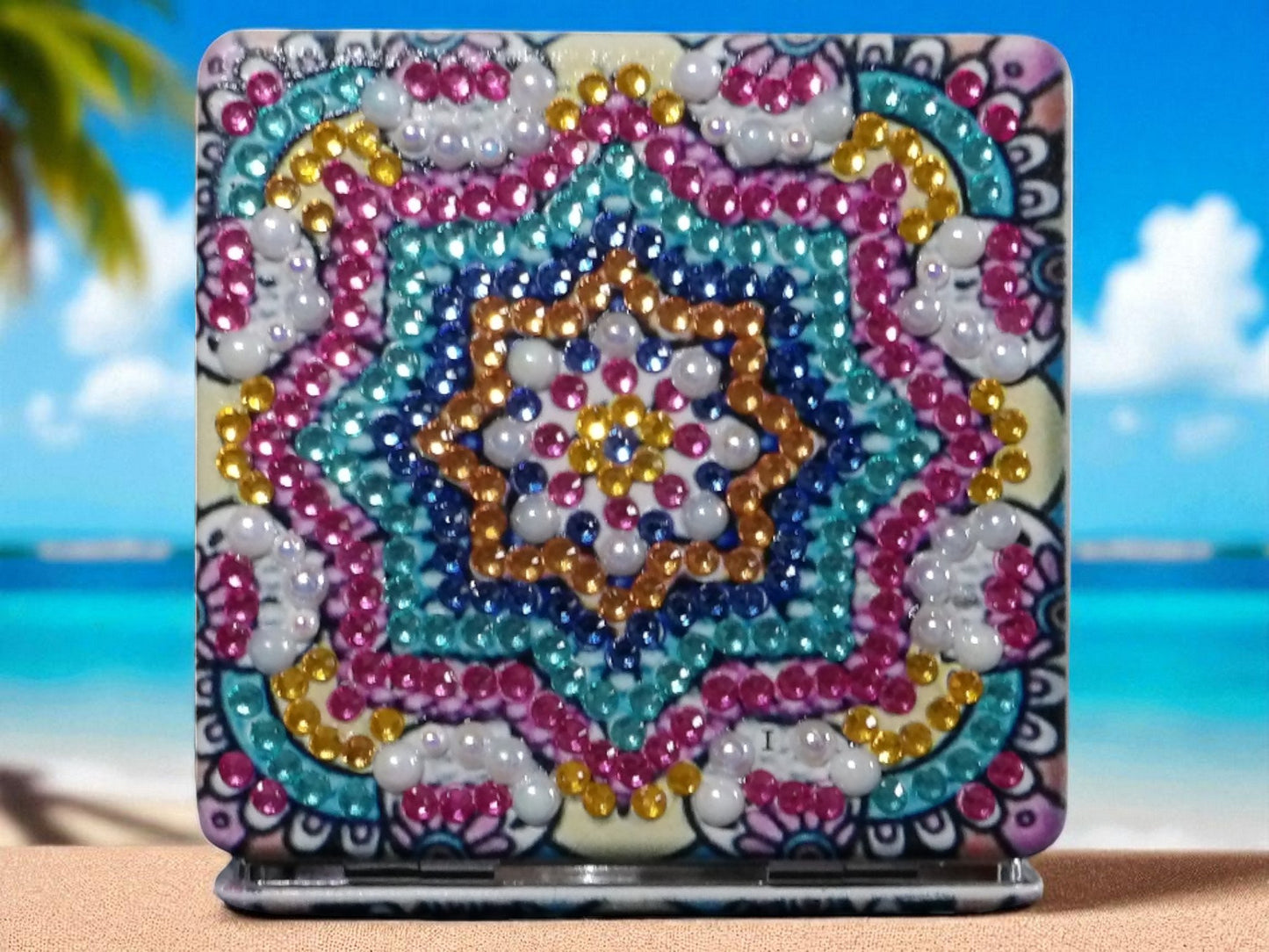 Pearl Square Pocket Mirror