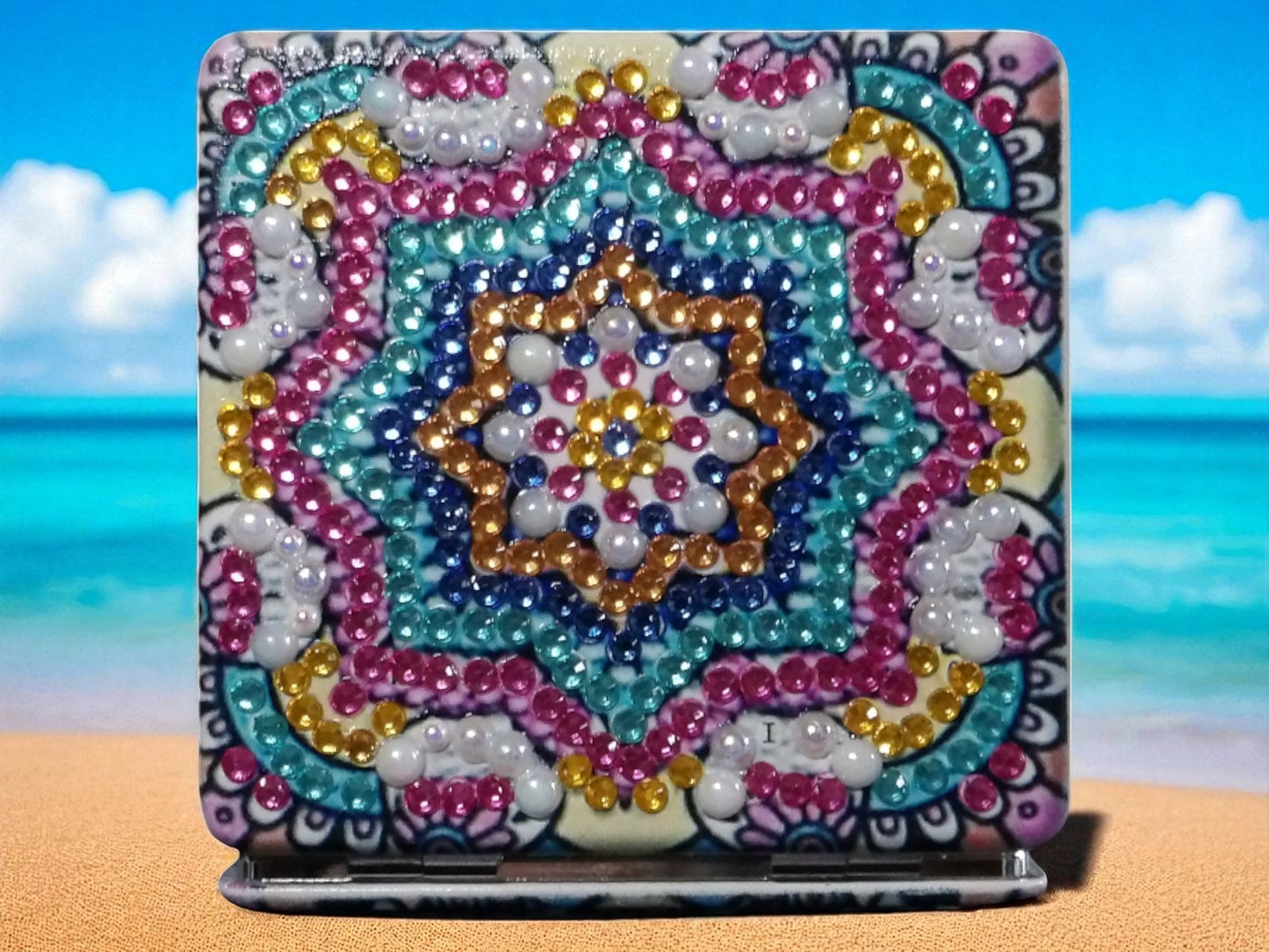 Pearl Square Pocket Mirror