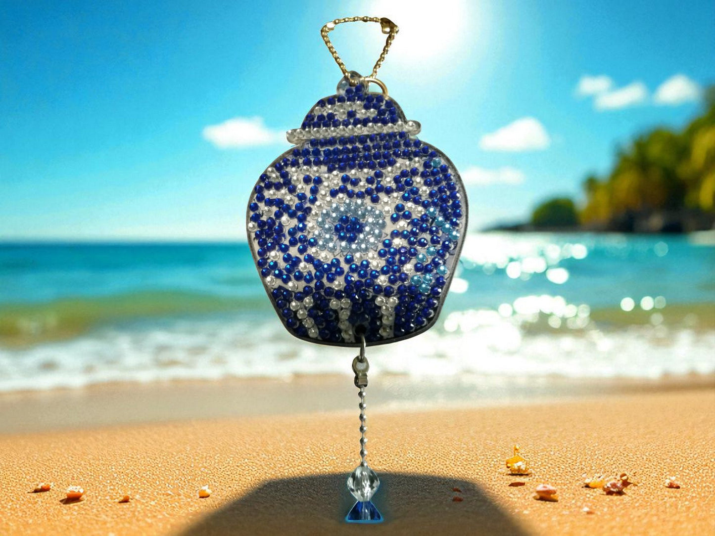 Blue Antique Style Sun/Wind Catchers