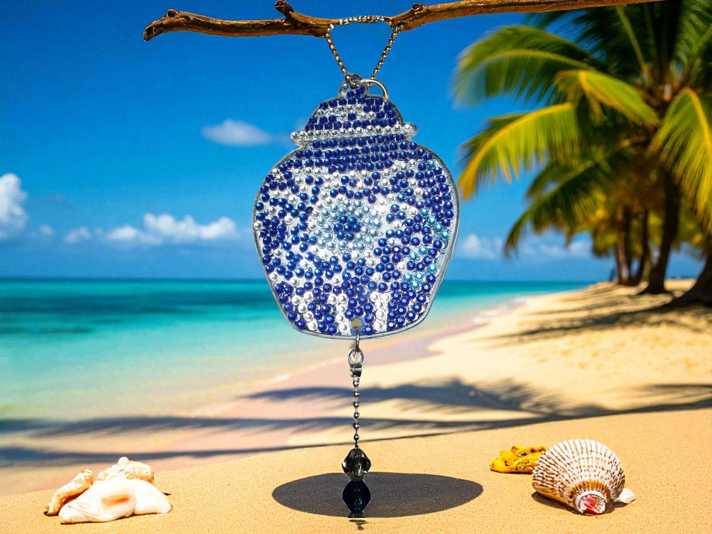 Blue Antique Style Sun/Wind Catchers