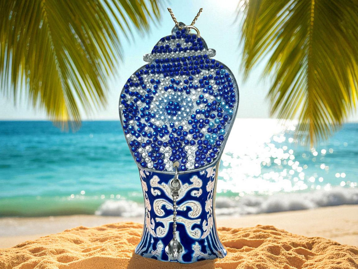 Blue Antique Style Sun/Wind Catchers