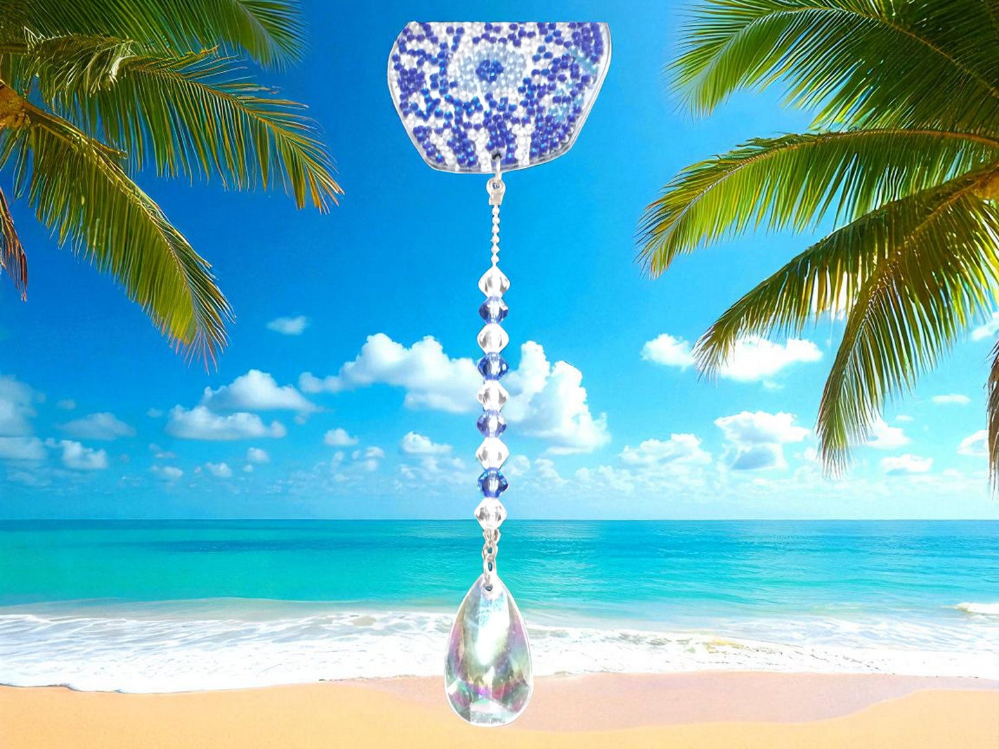 Blue Antique Style Sun/Wind Catchers