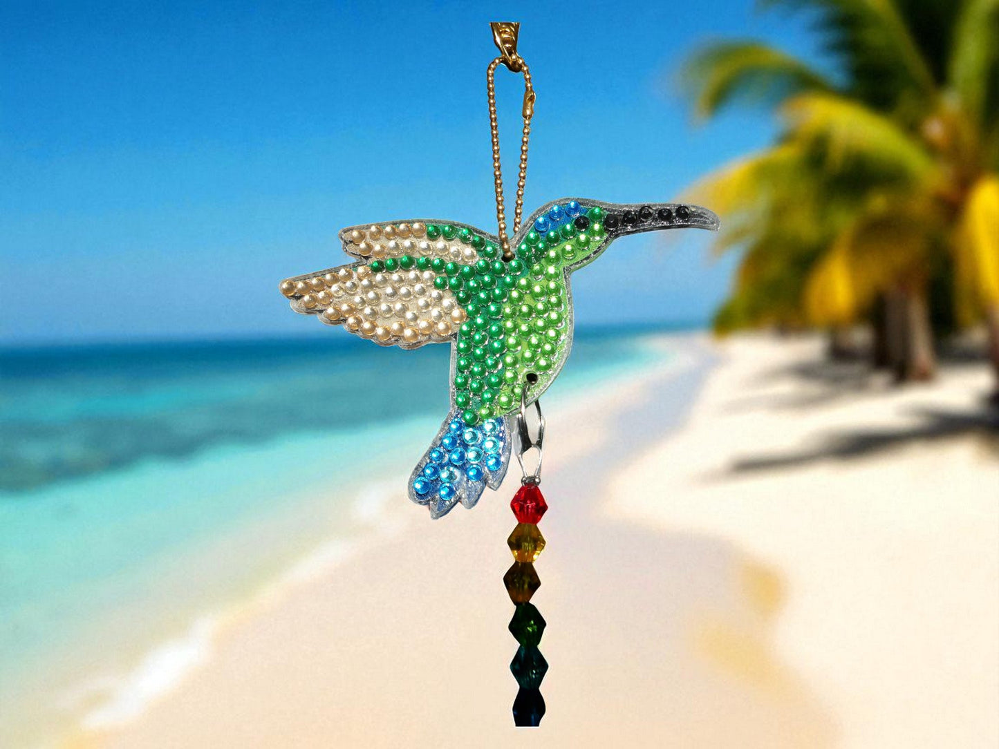 Green & Blue Hummingbird Sun/Wind Catcher