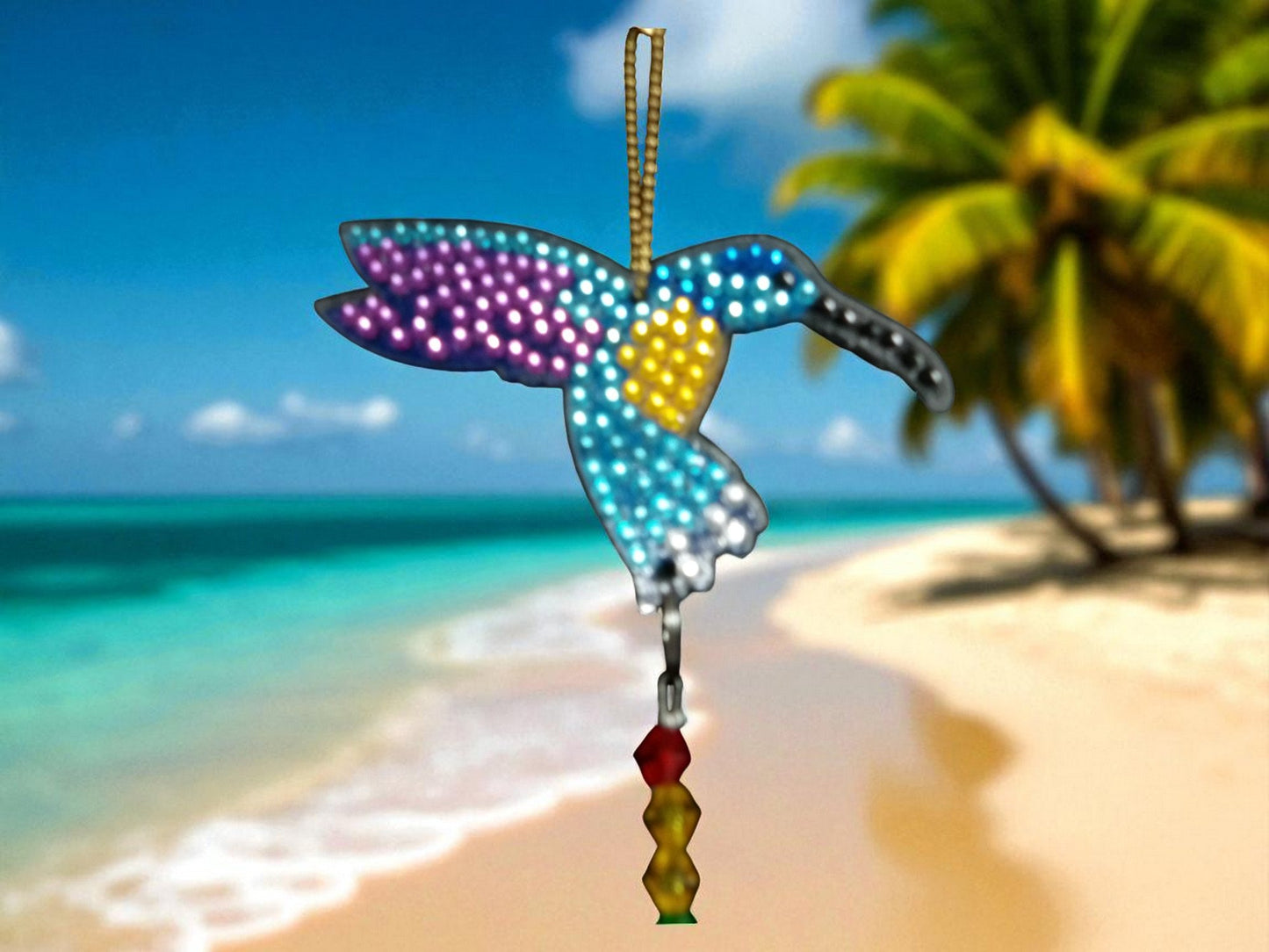 Purple Wing Hummingbird Sun/Wind Catcher