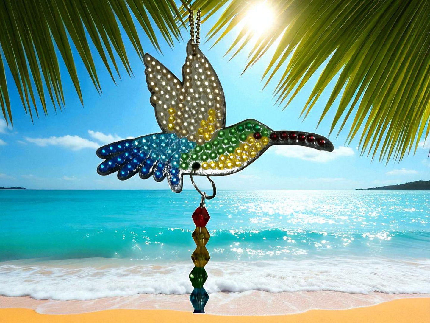 Multi-Colored Hummingbird Sun/Wind Catcher