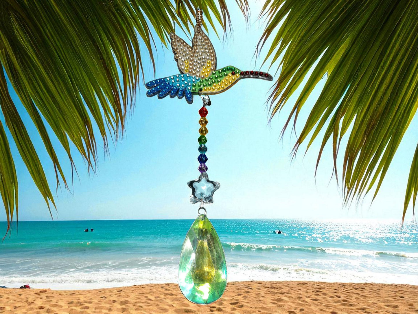 Multi-Colored Hummingbird Sun/Wind Catcher