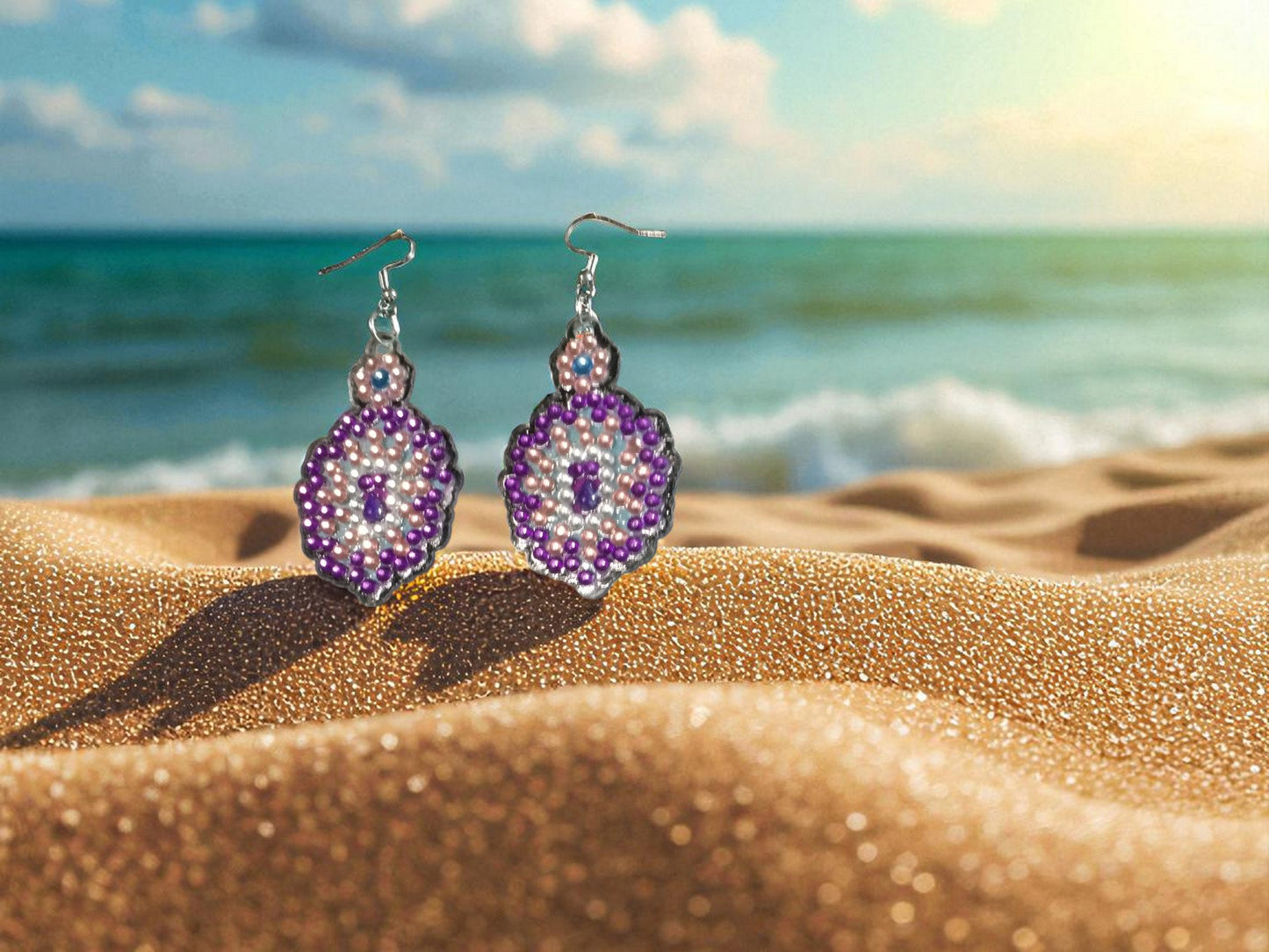 Purple Earrings