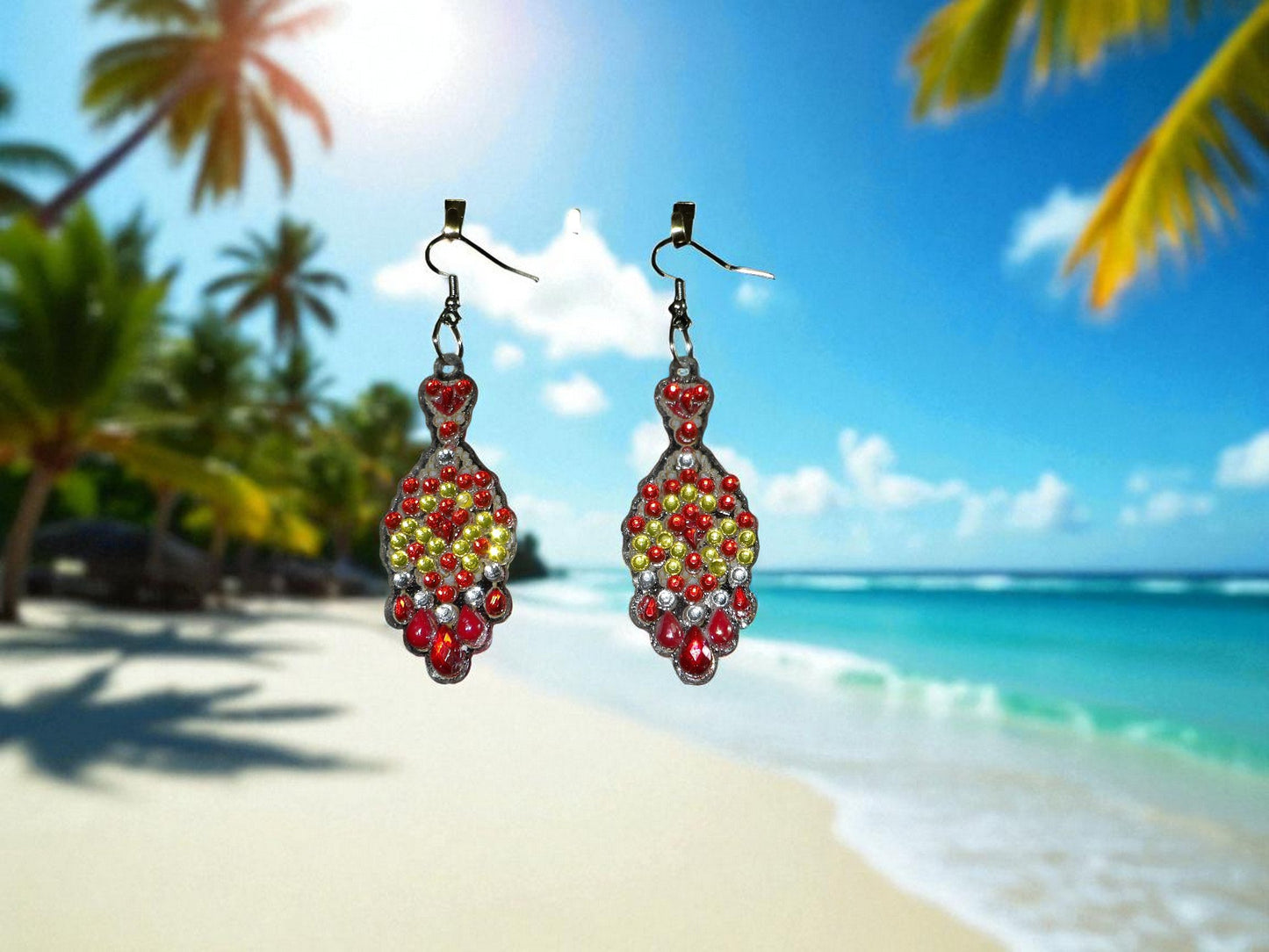 Red & Gold Earrings