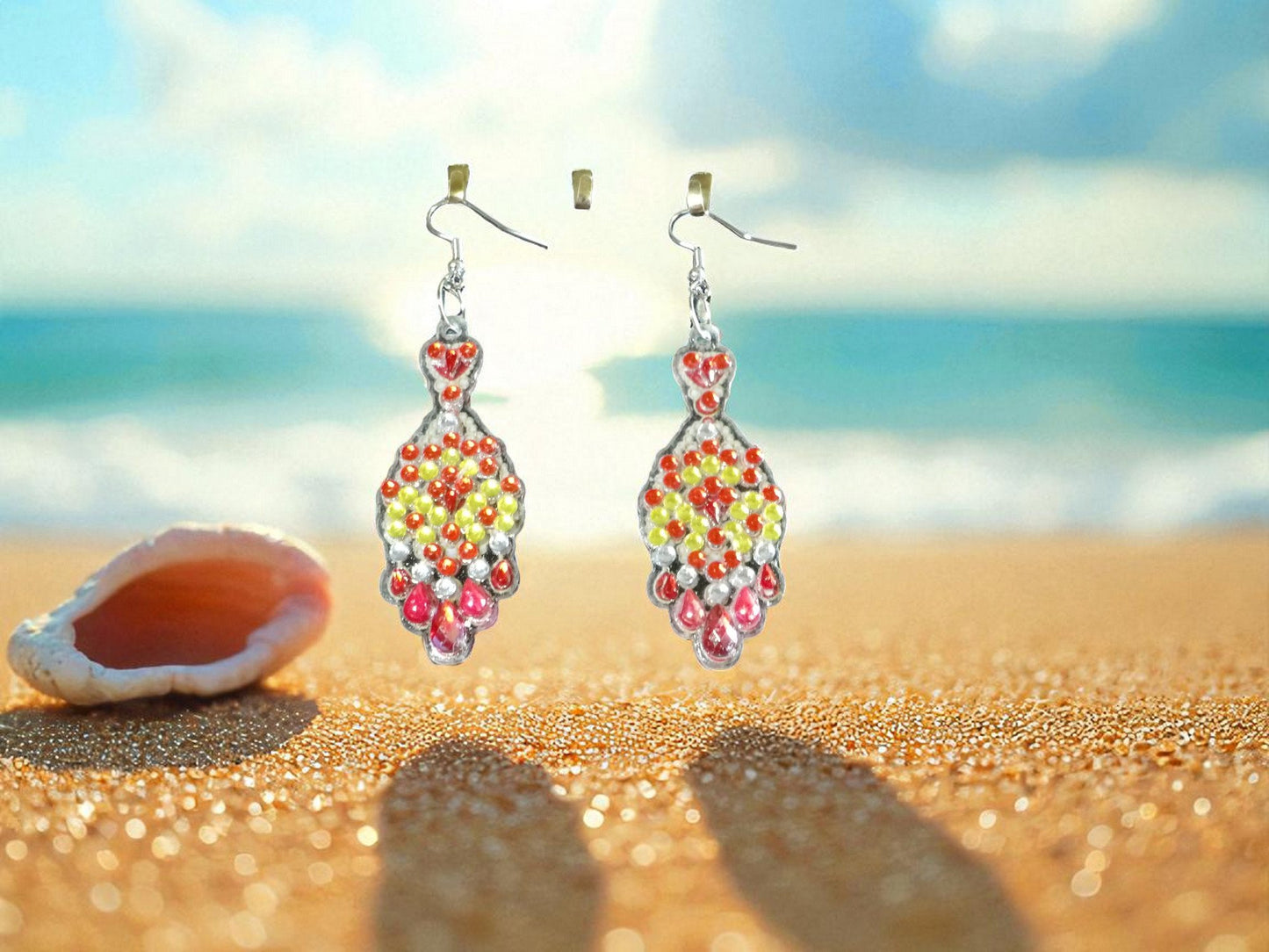 Red & Gold Earrings