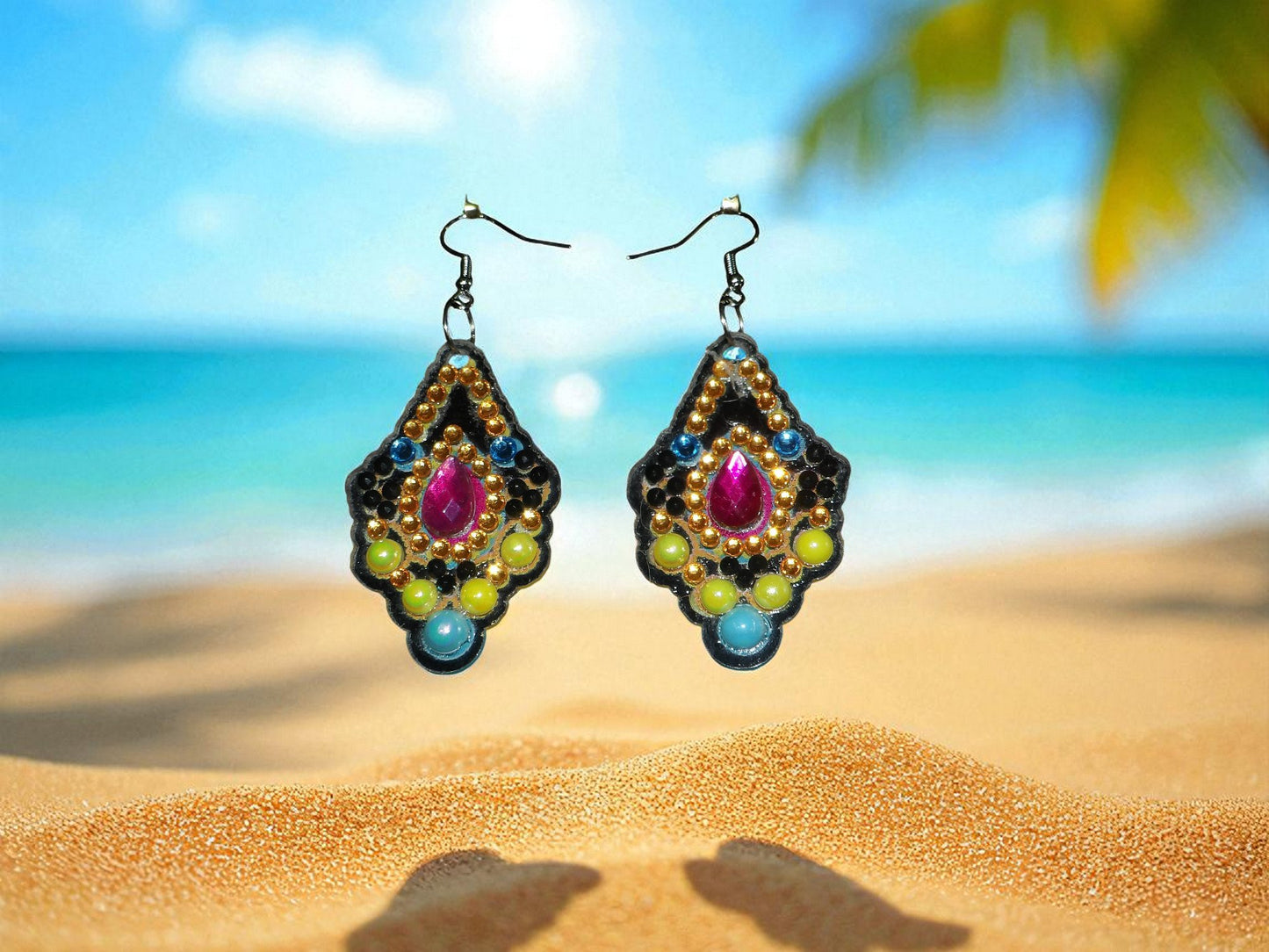 Mixed Colors w/Pearl Earrings