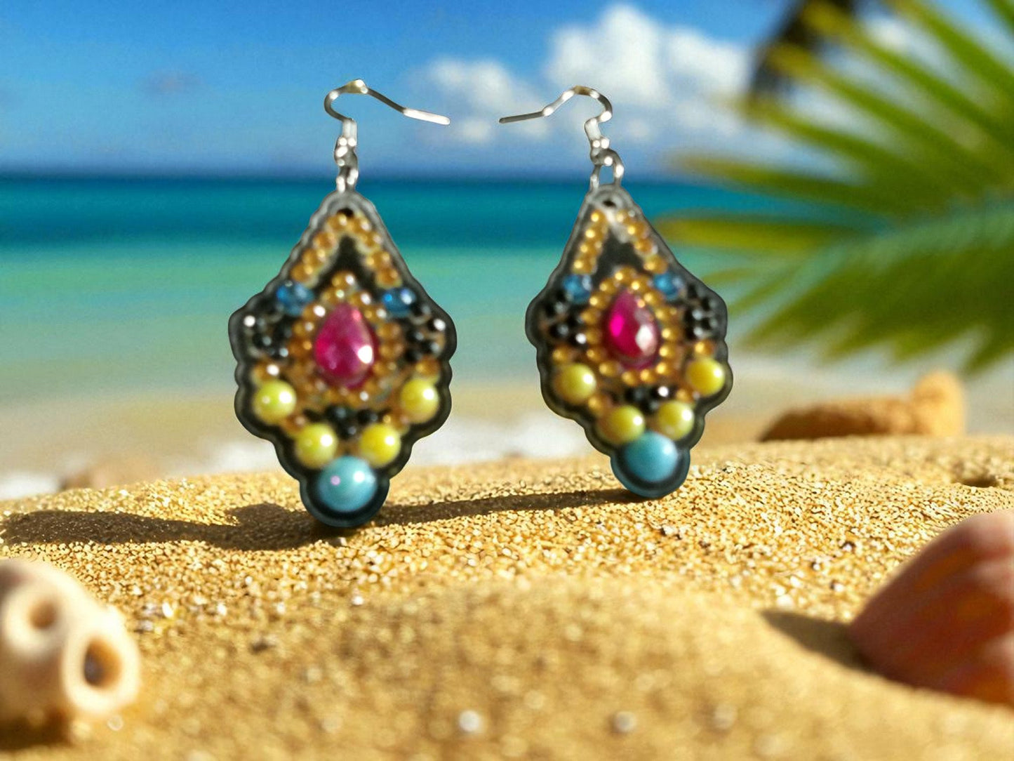 Mixed Colors w/Pearl Earrings