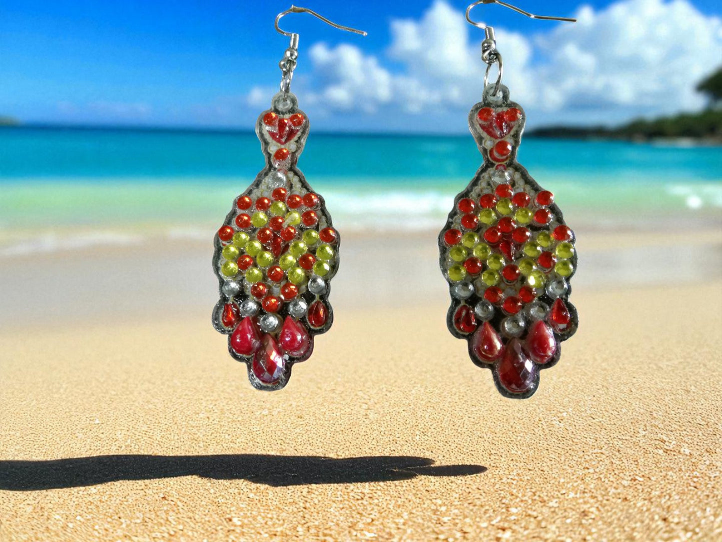 Red & Gold Earrings