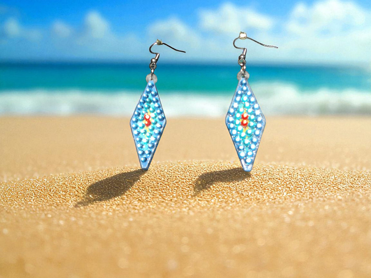 Blue Diamond Earrings