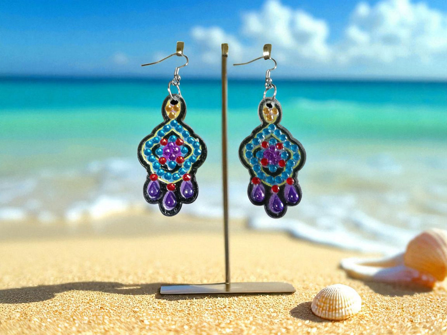 Purple & Blue Earrings
