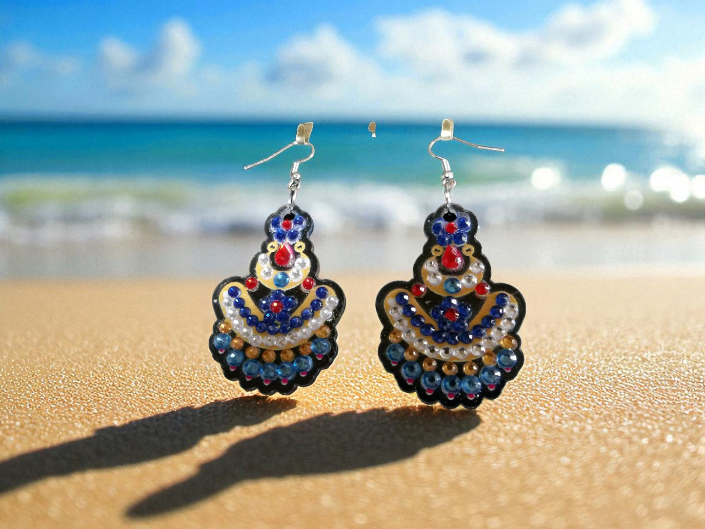Blue & Yellow Earrings