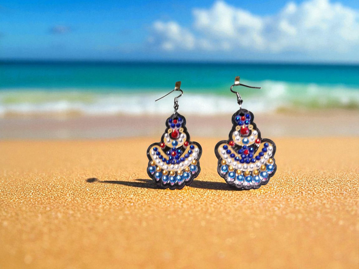 Blue & Yellow Earrings