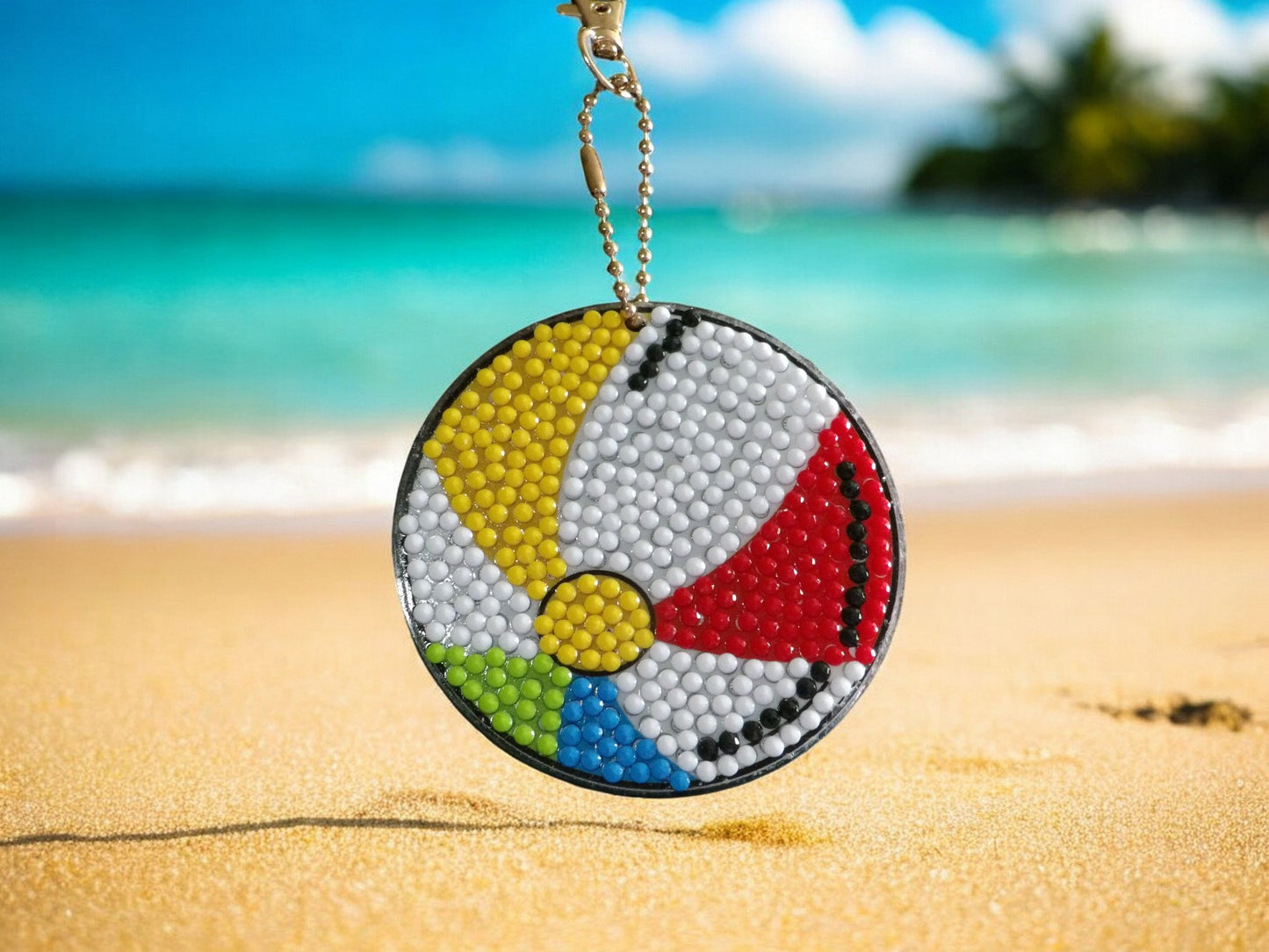Beach Ball Keychain