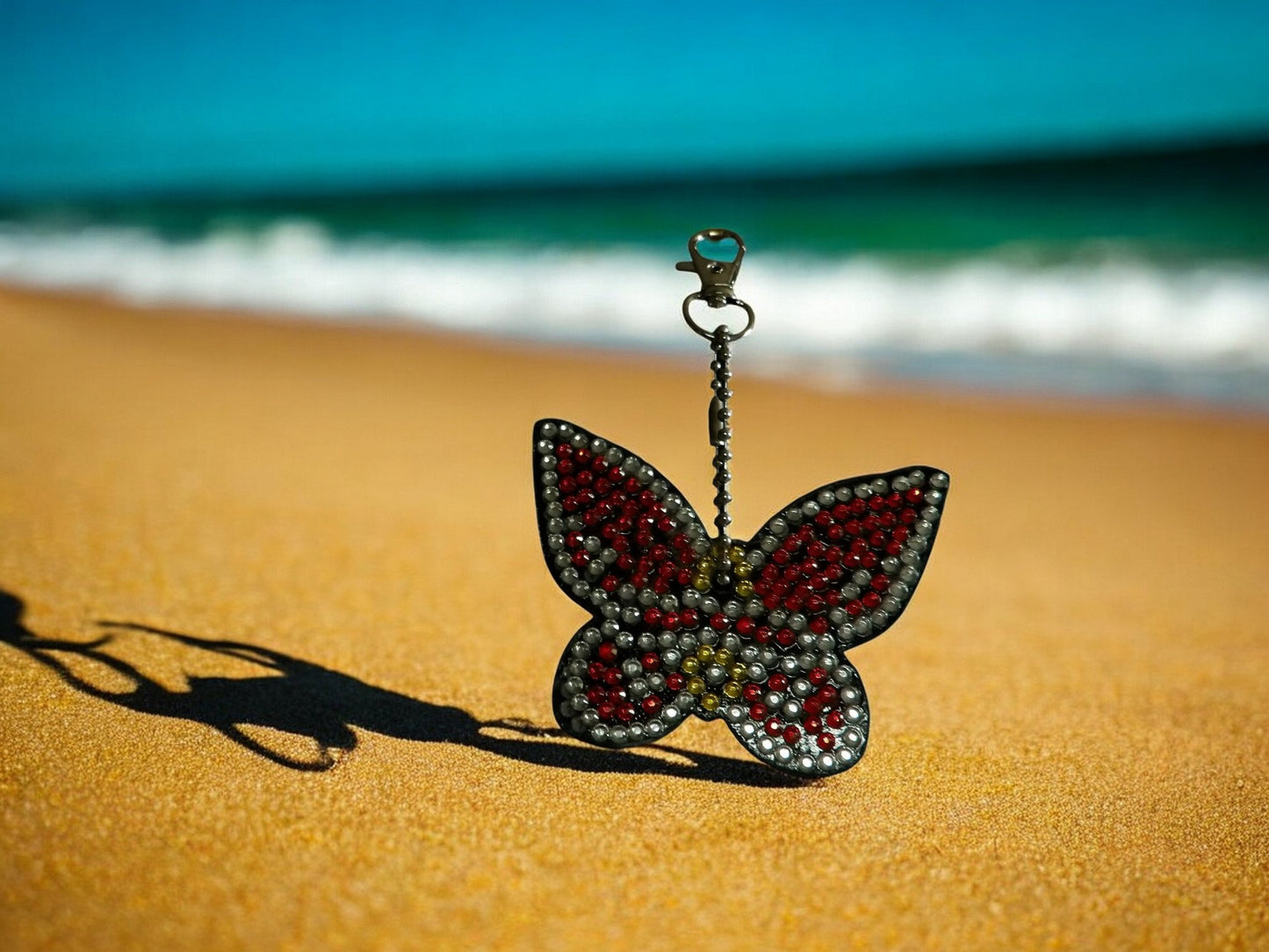 Red Butterfly Keychain