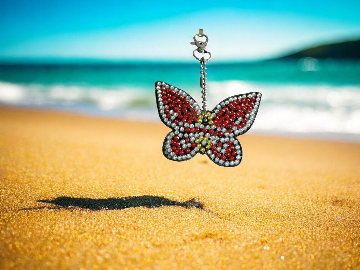 Red Butterfly Keychain