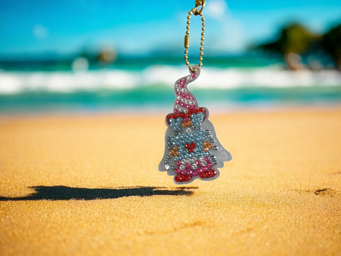 Capped Gnome Keychain