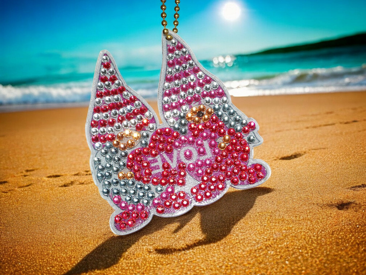 Gnomes In Love Keychain