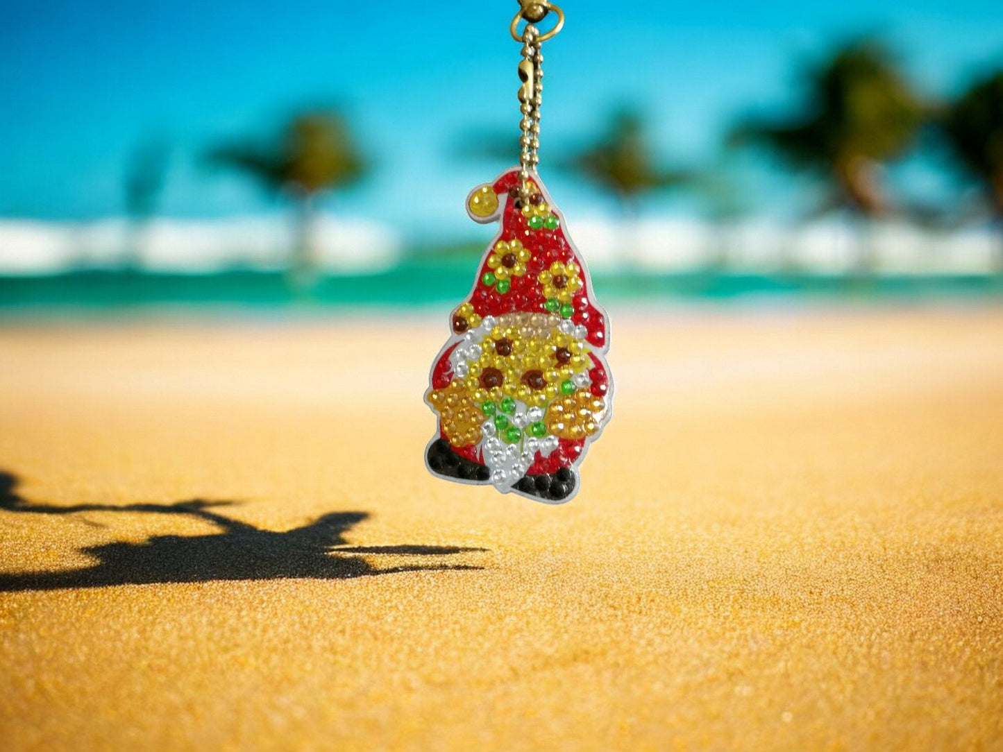 Flower Pot Gnome Keychain