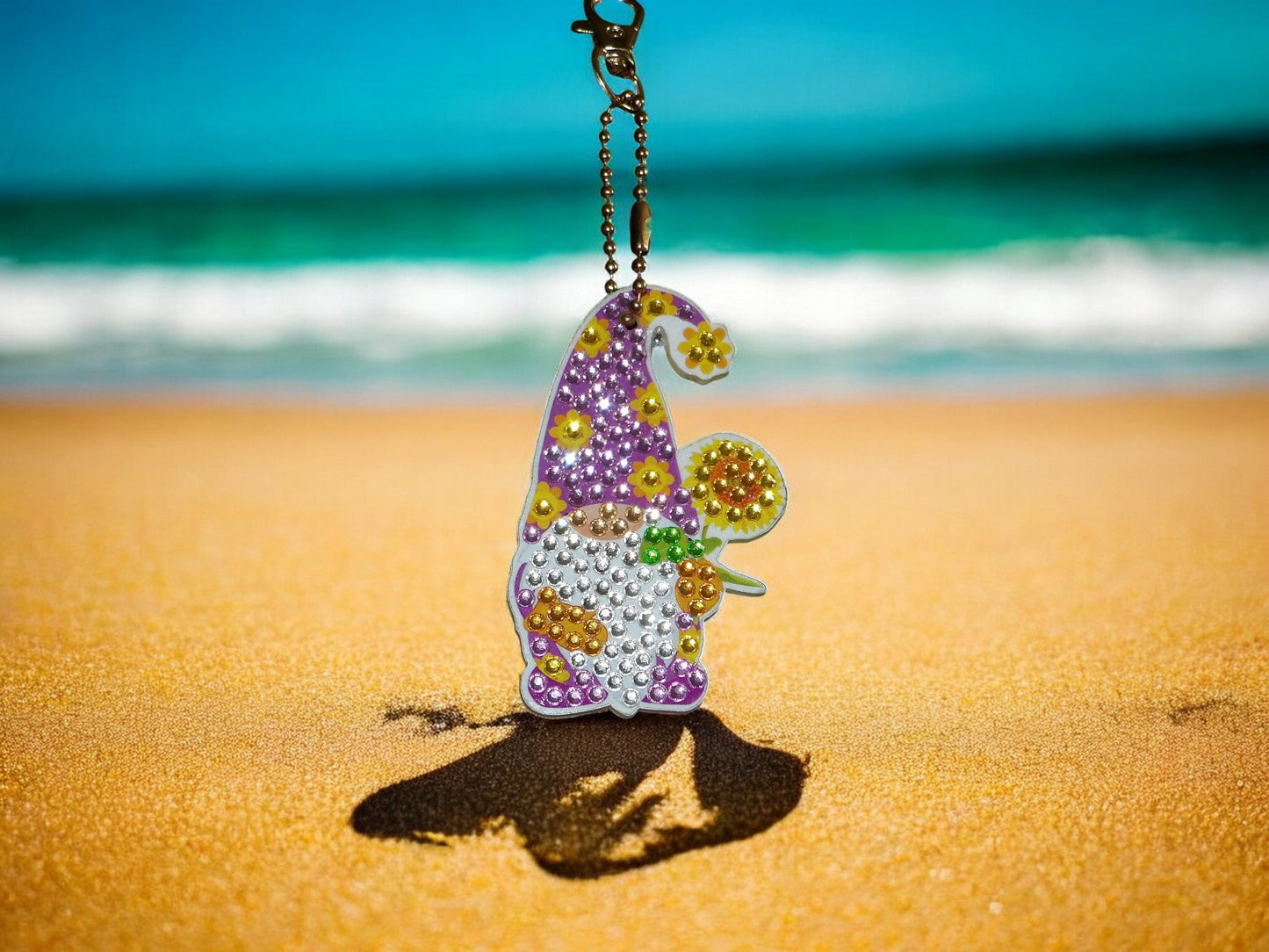 Purple Hat Gnome Keychain
