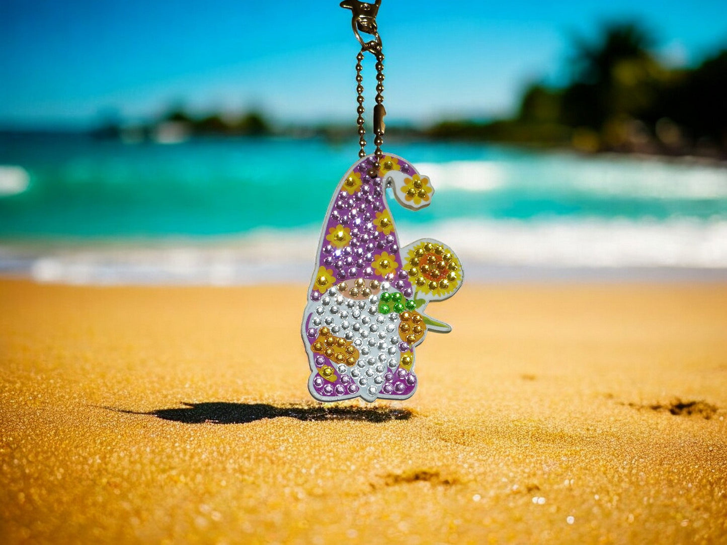 Purple Hat Gnome Keychain