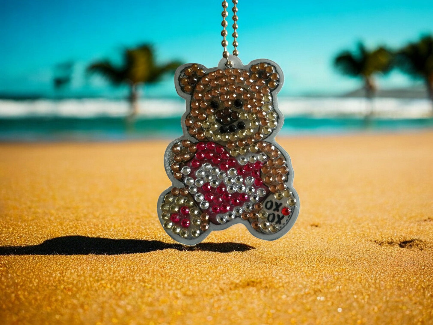 Kisses & Hugs Teddy Bear Keychain