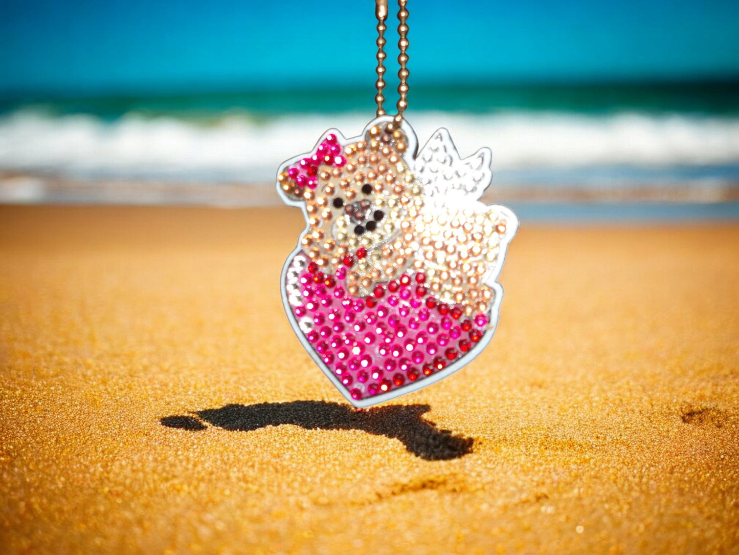 Angel Teddy Bear Keychain