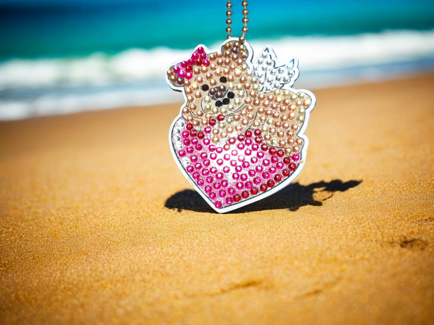 Angel Teddy Bear Keychain