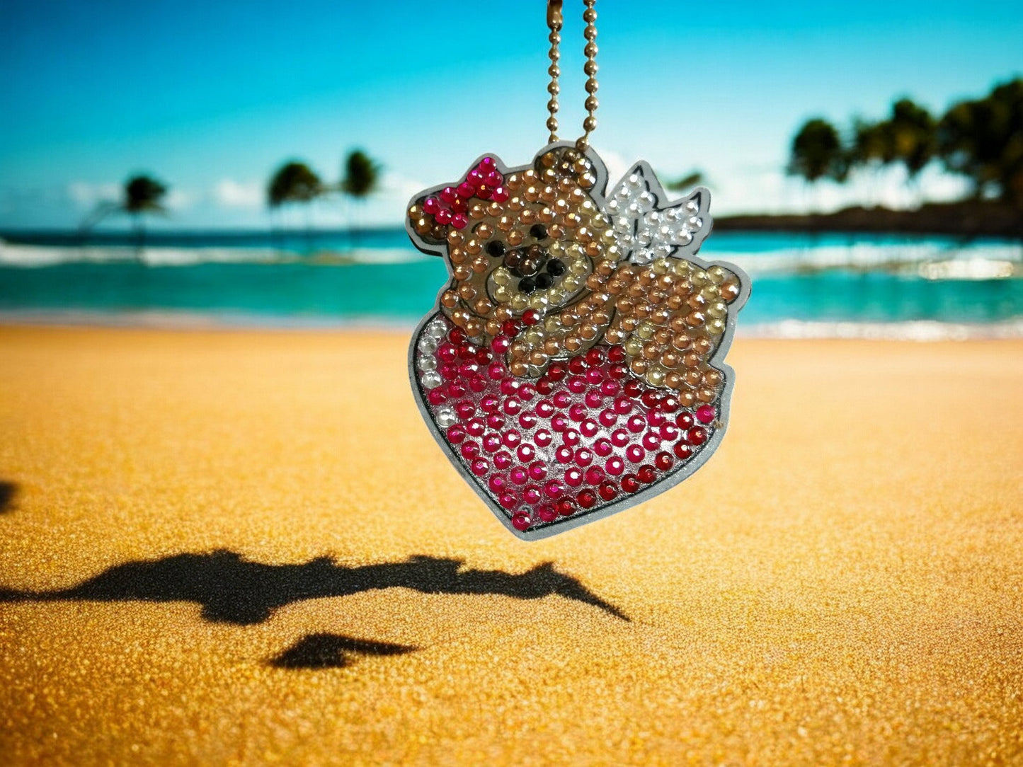 Angel Teddy Bear Keychain