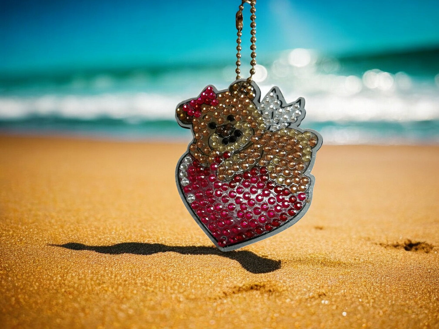 Angel Teddy Bear Keychain