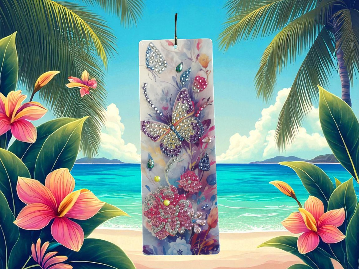Purple & Gold Butterly Colorful Bookmark