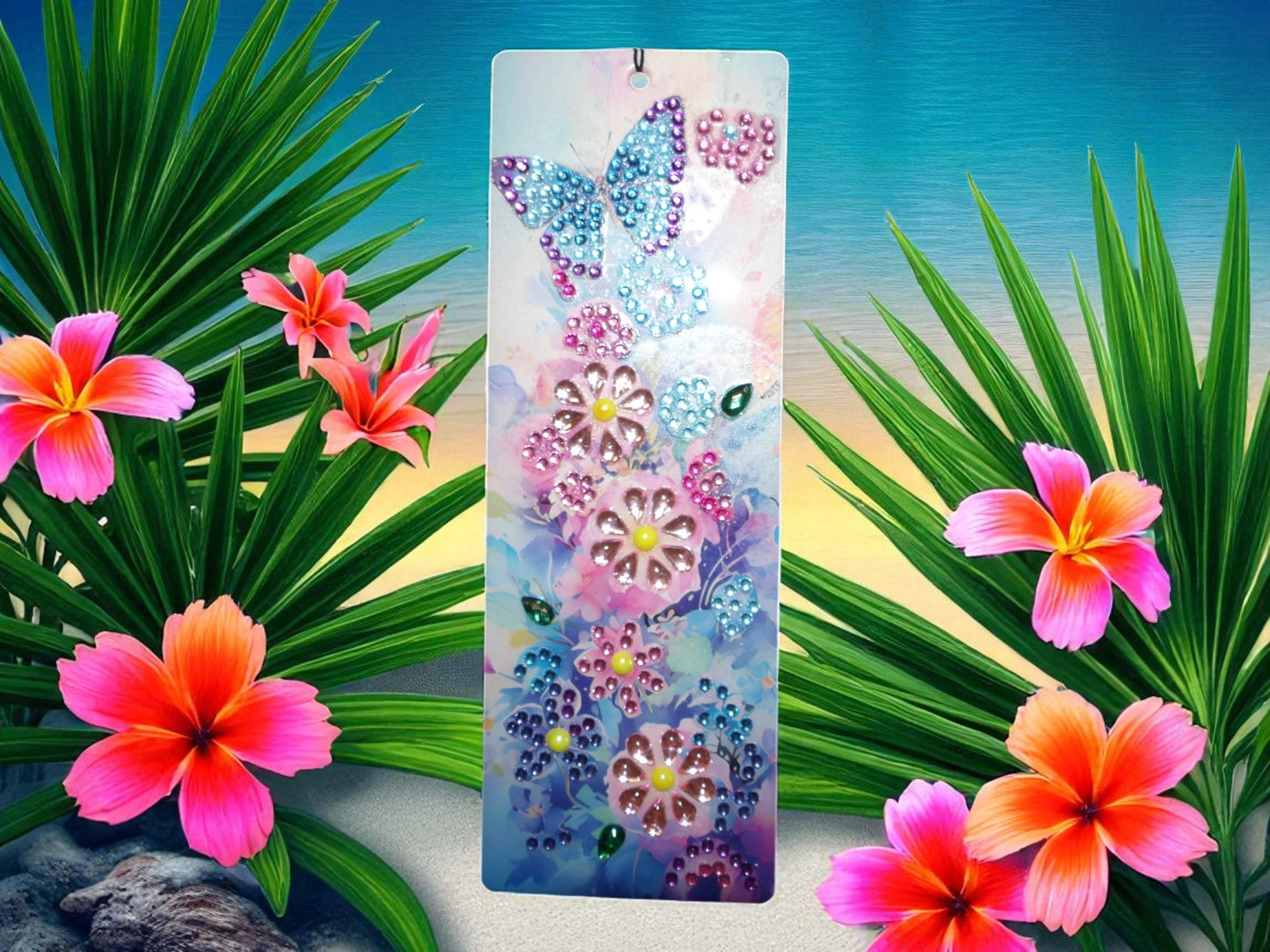 Blue & Purple Butterfly w/Splashes of Color Bookmark