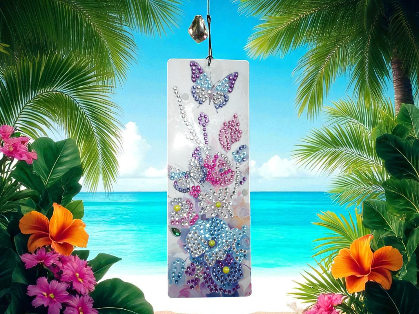 Beautiful Colorful Butterflies & Flower Bookmark