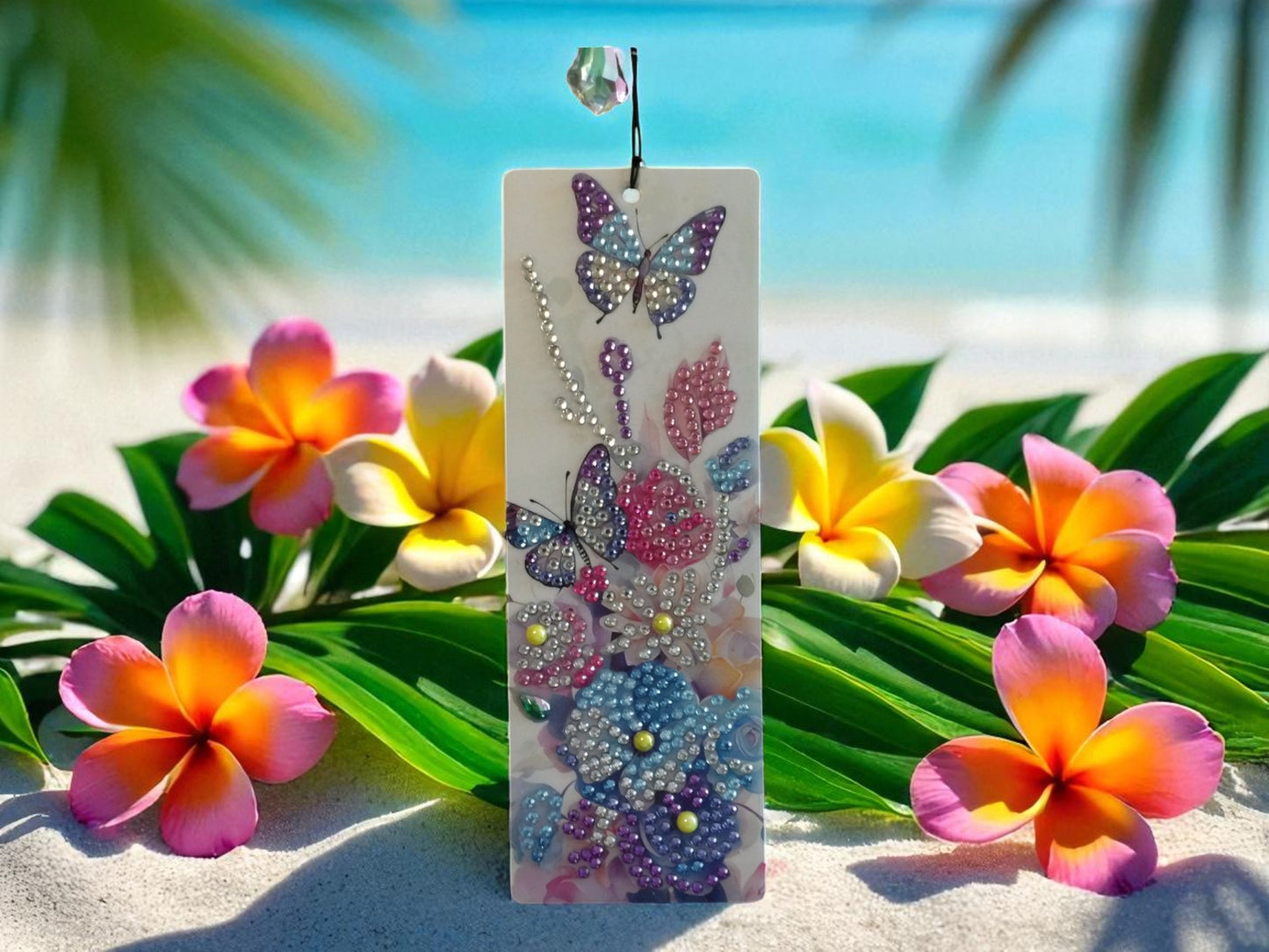 Beautiful Colorful Butterflies & Flower Bookmark