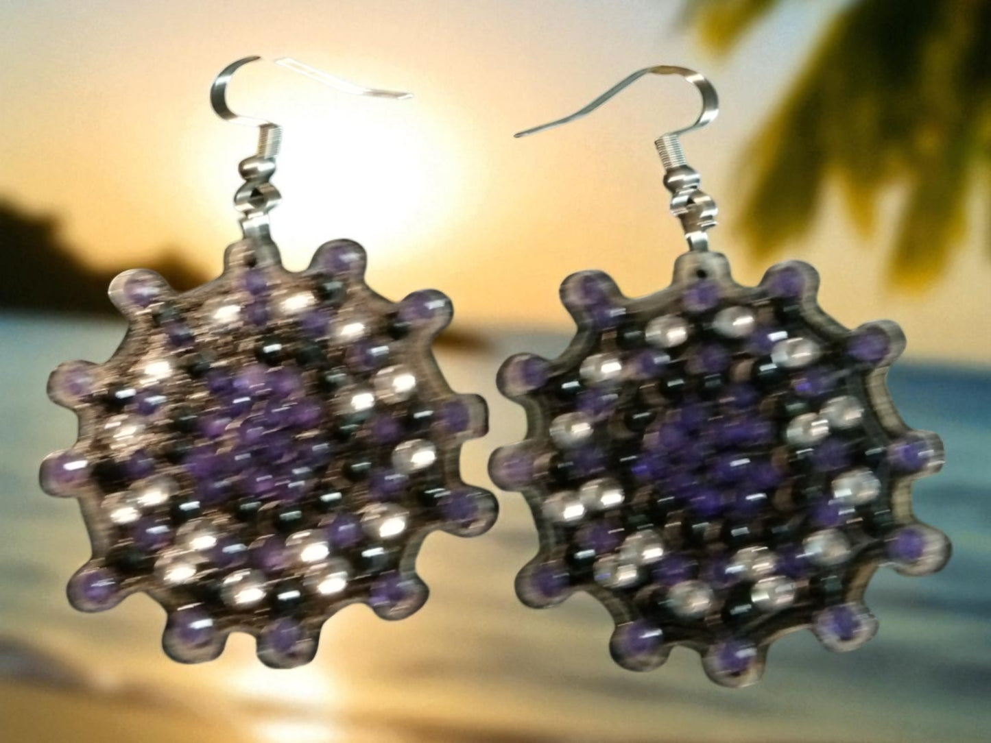 Glow In The Dark Spider Web Earrings