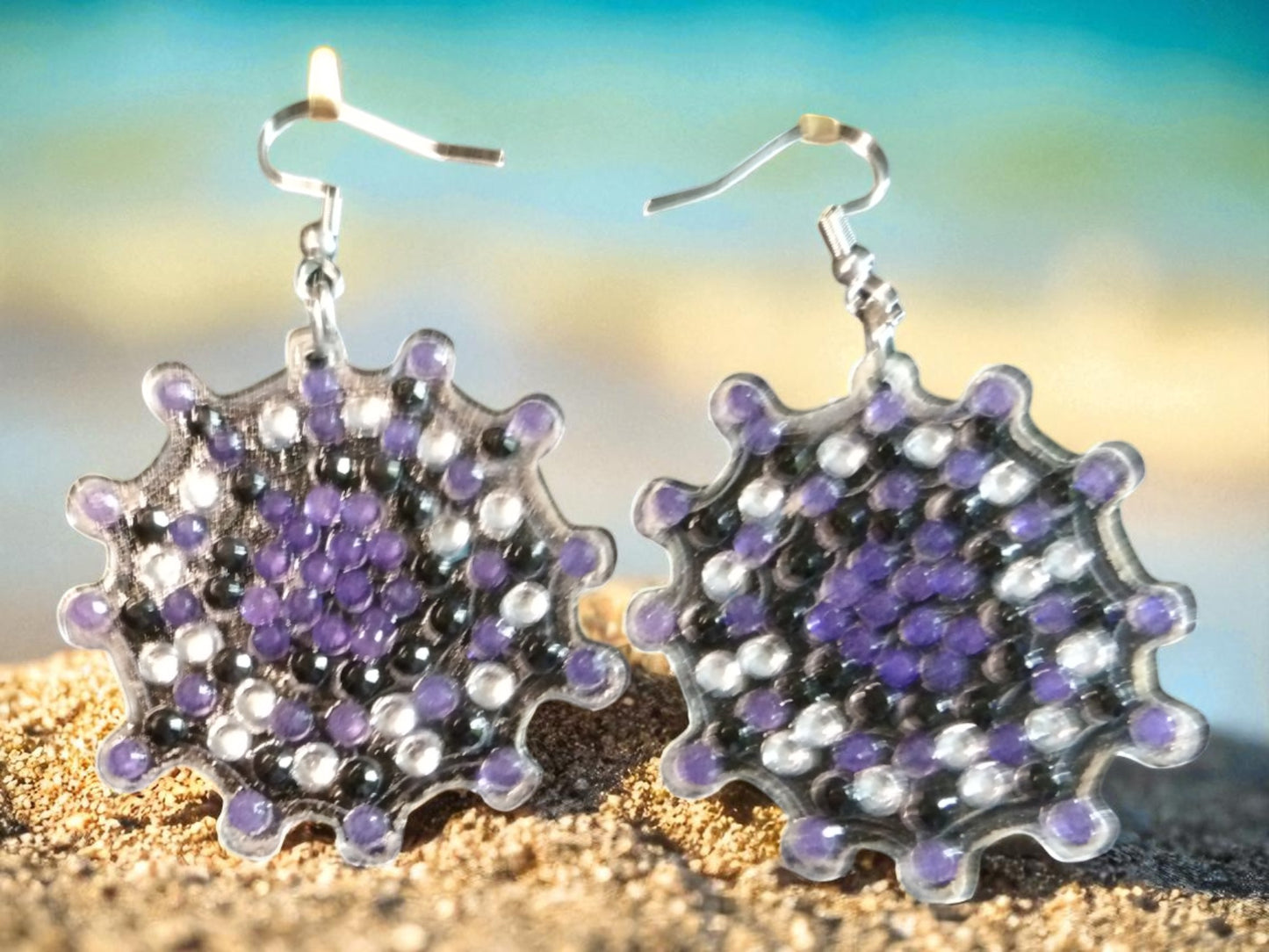 Glow In The Dark Spider Web Earrings