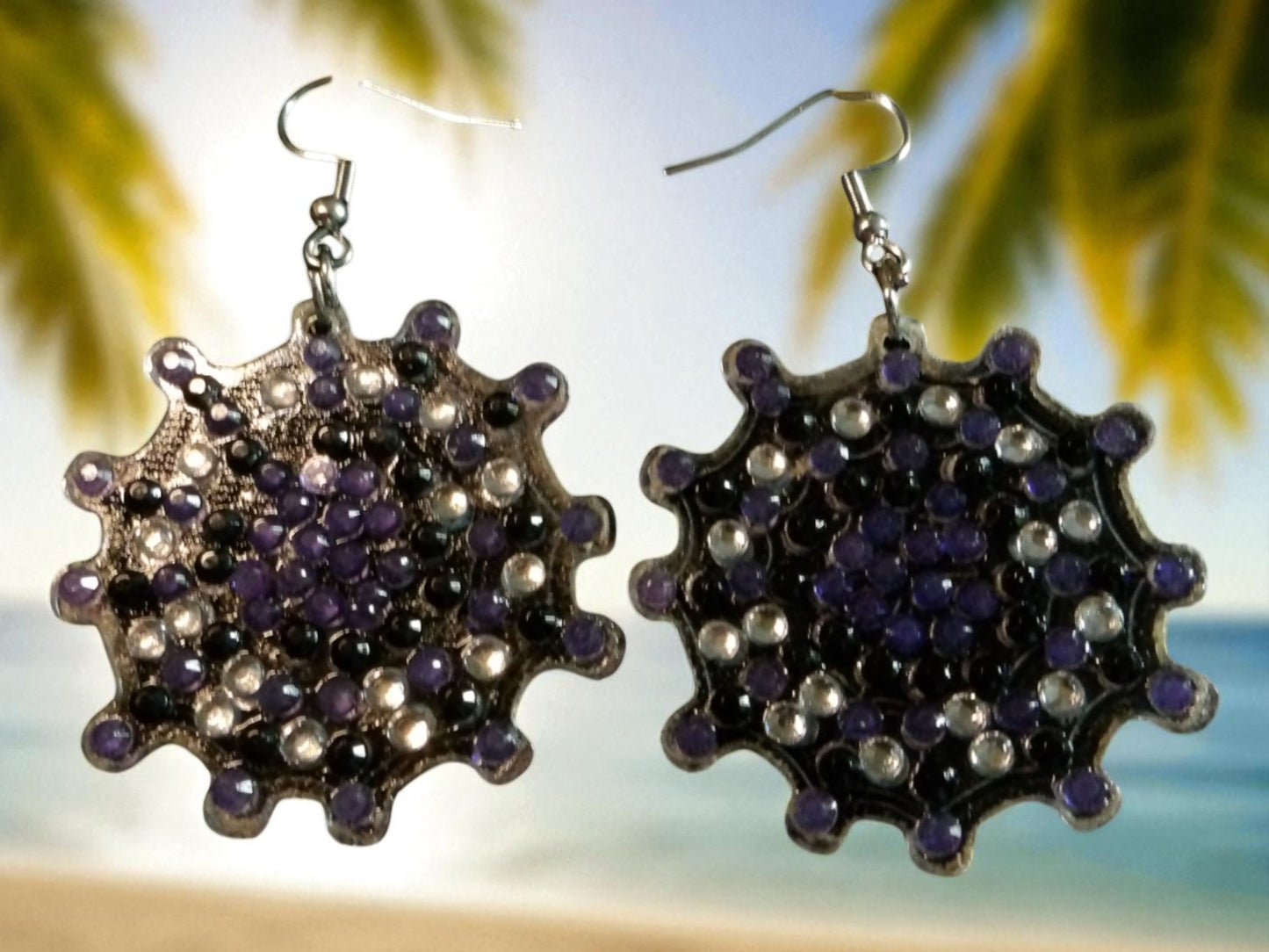 Glow In The Dark Spider Web Earrings