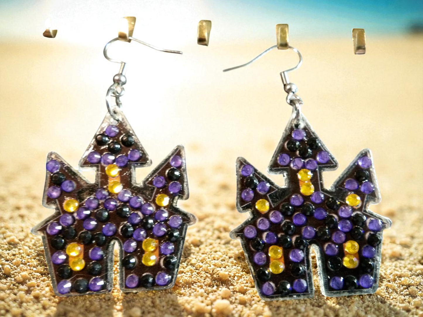 Glow In The Dark Spooky House Earrings