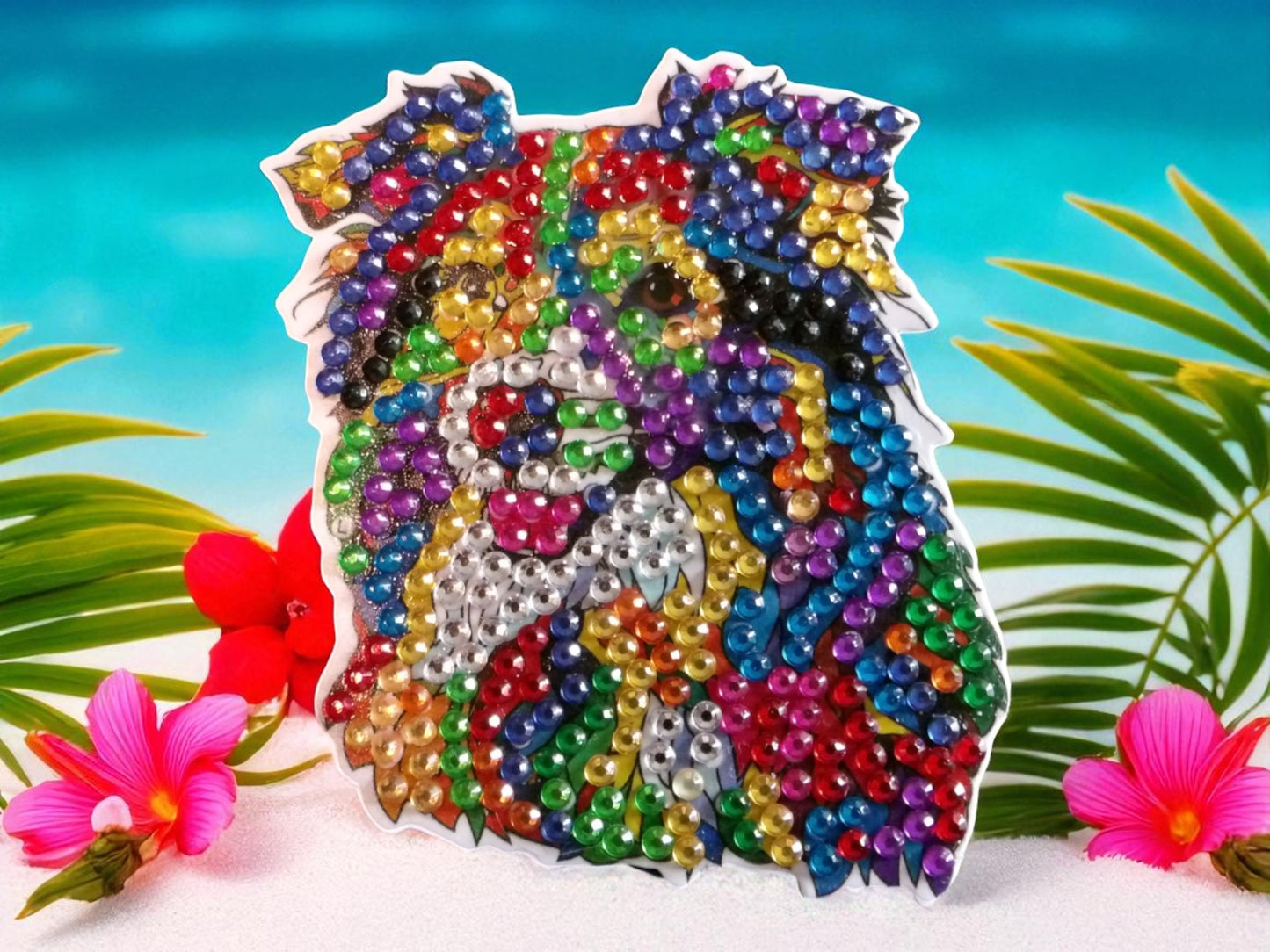 Colorful Dog Face Magnet