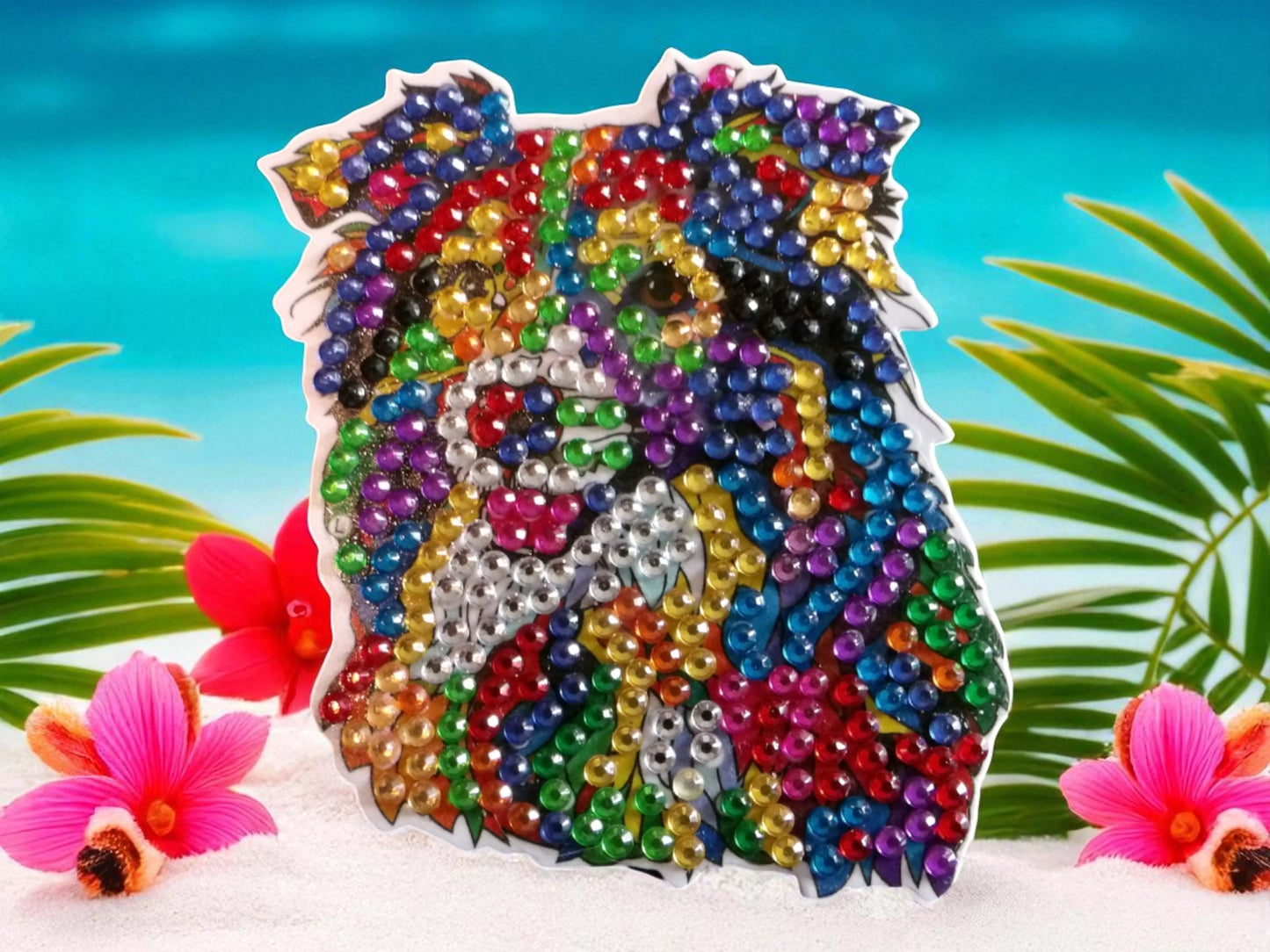 Colorful Dog Face Magnet