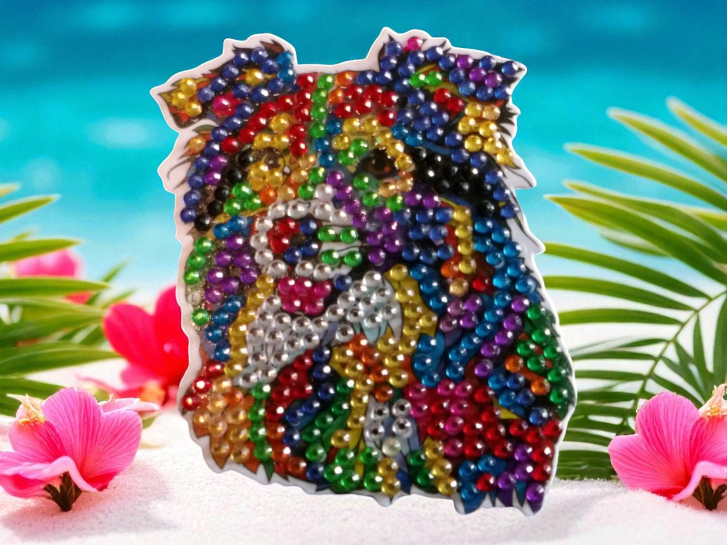 Colorful Dog Face Magnet