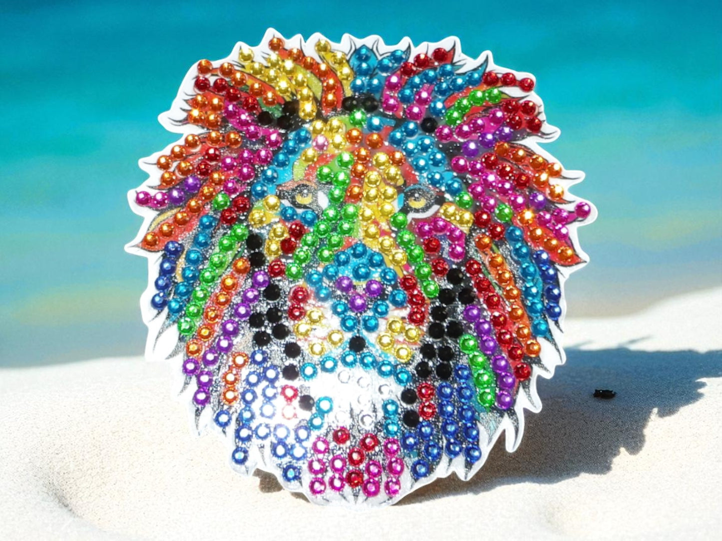 Colorful Lion's Head Magnet