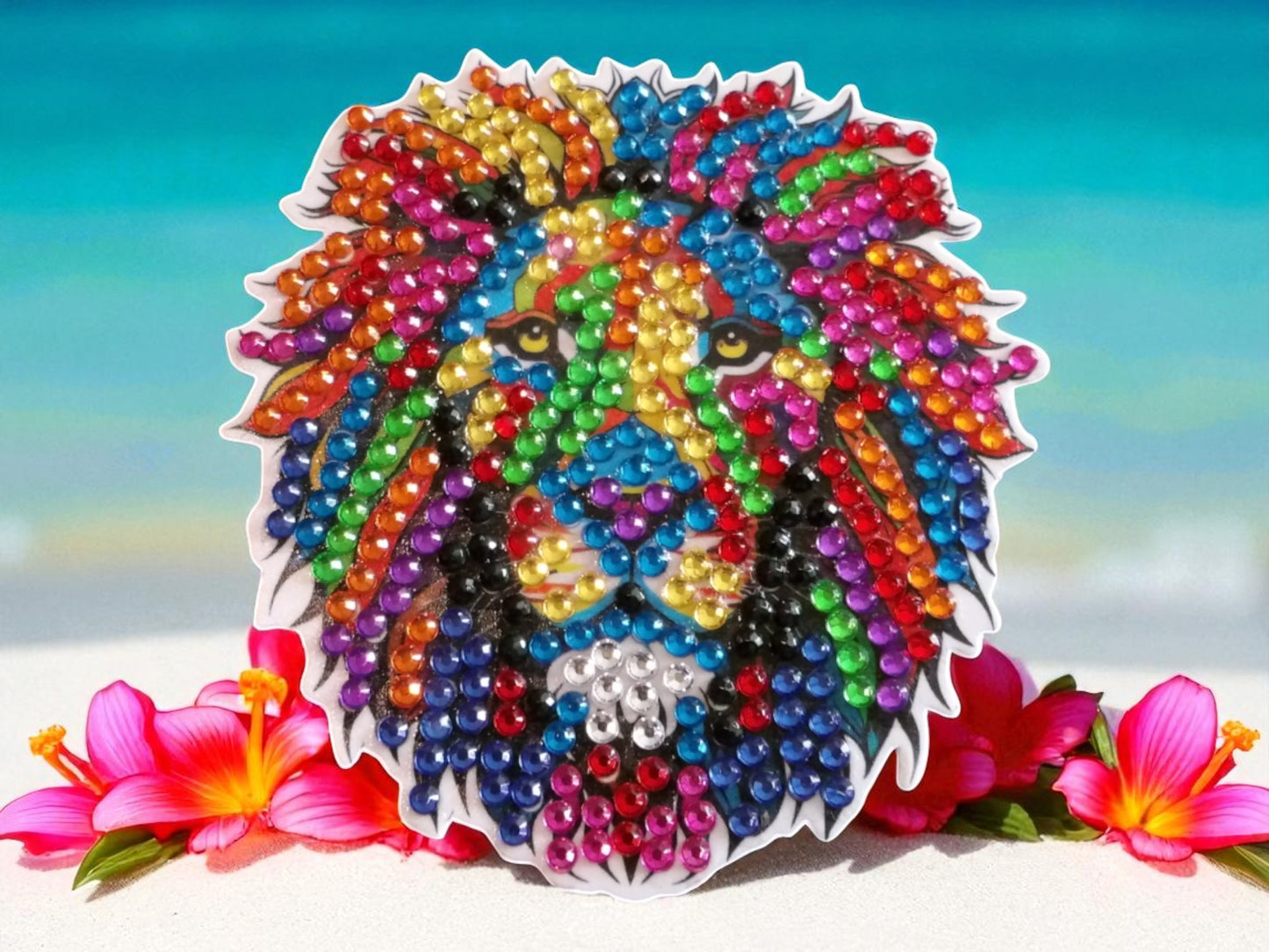 Colorful Lion's Head Magnet