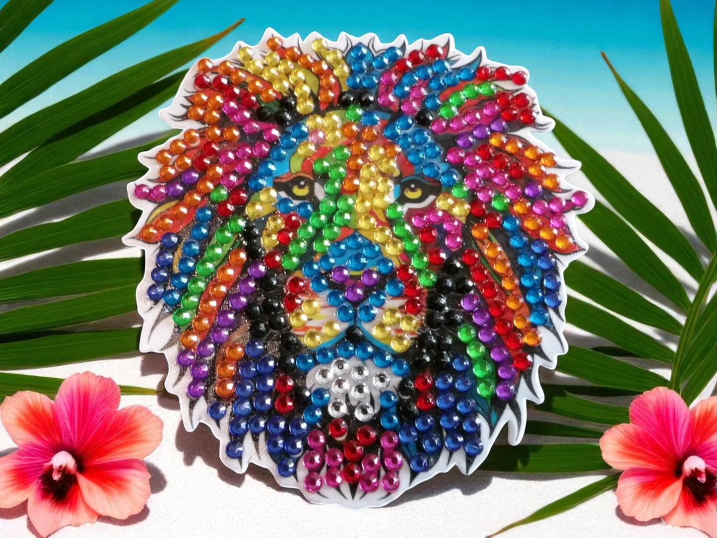 Colorful Lion's Head Magnet