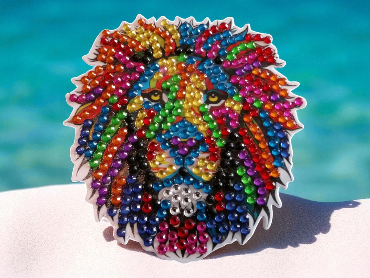 Colorful Lion's Head Magnet