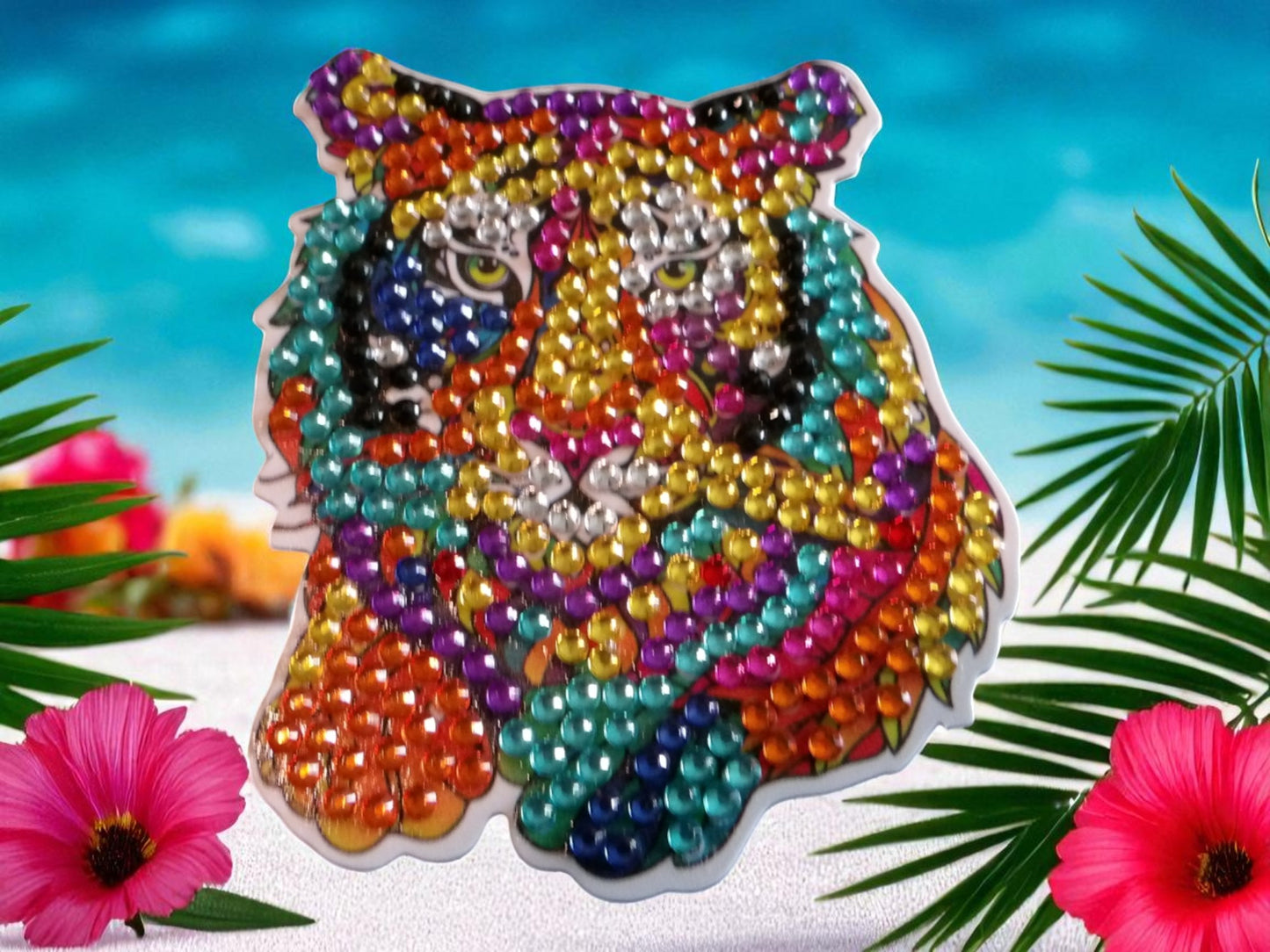 Colorful Tiger's Head Magnet